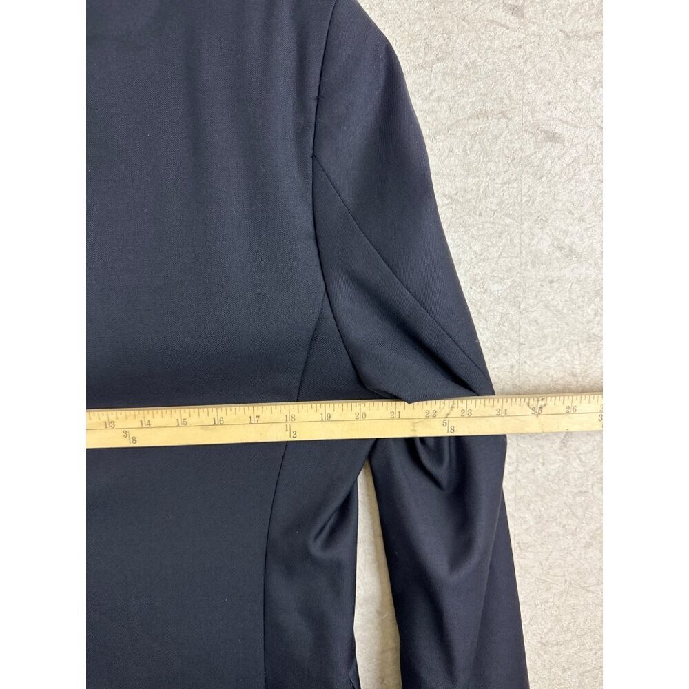 Calvin Klein Men's Blazer 100% Wool Navy Blue Lined Two Button Sport Coat 40R - Picture 5 of 11